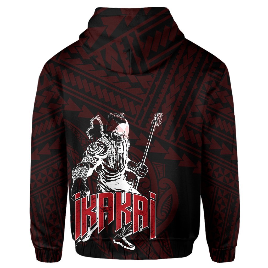 Hawaii Ikaika Polynesian Hoodie Zip Be Strong AH - Polynesian Pride