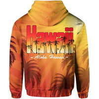 Summer Sunshine Coconut Tree Silhouette Hawaii Hoodie - Polynesian Pride