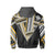 Hawaii Hoodie Zip Football Jersey Style Gray and Yellow - Polynesian Pride