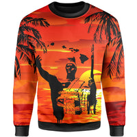 Hawaii Summer King Sunset Sweat Shirt - Polynesian Pride