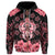 Custom Kanaka Turtle Hibiscus Hoodie Zip Black Pink - Polynesian Pride