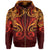 Hawaii Kanaka Maoli Red Hoodie (Zip up) Van Style - Polynesian Pride