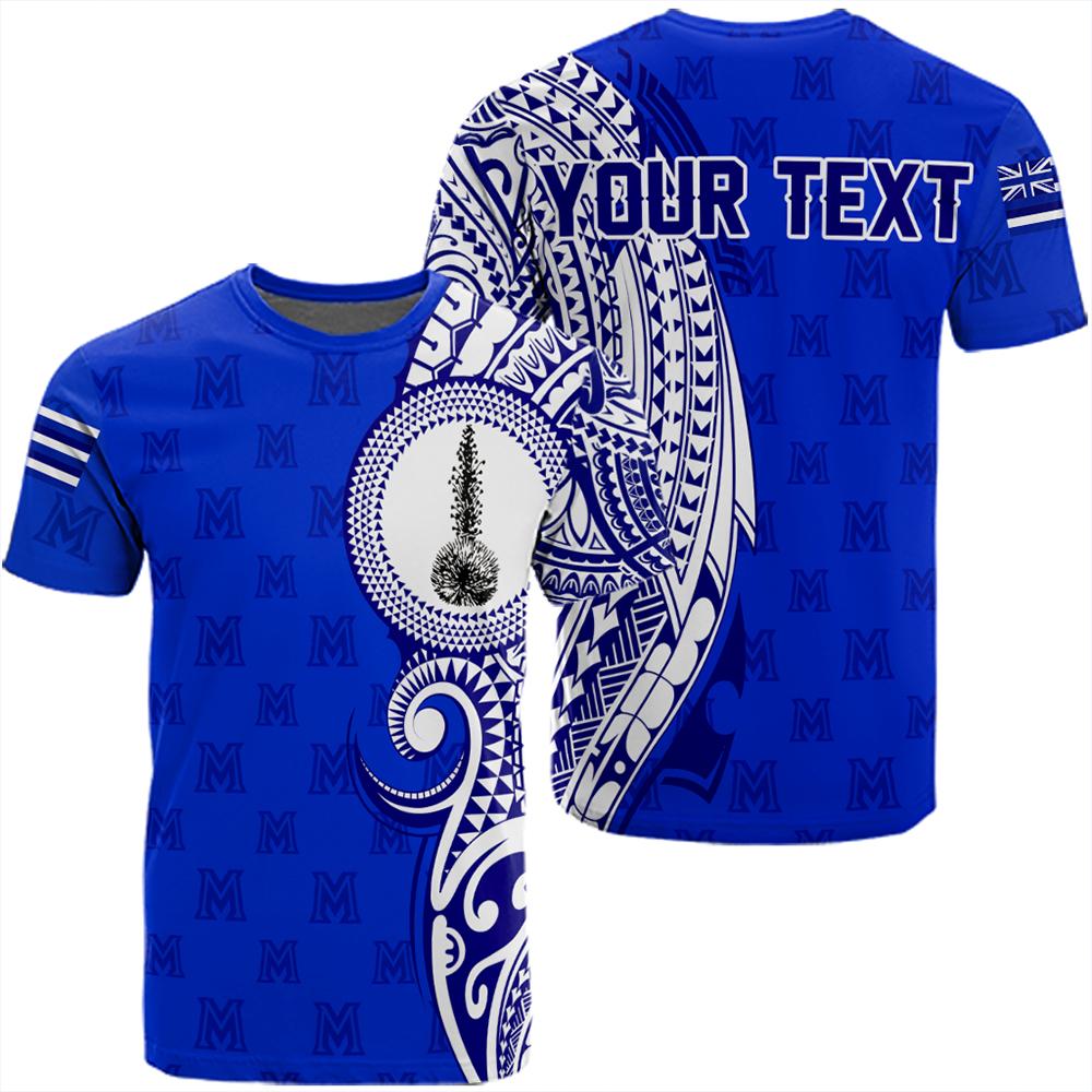 Custom Hawaii Maui High Tribal Kakau T Shirt Unisex Blue - Polynesian Pride