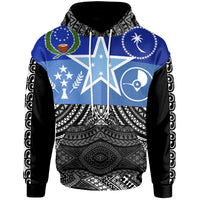 Federated States of Micronesia Hoodie Flag With Micronesia Pattern Unisex Black - Polynesian Pride