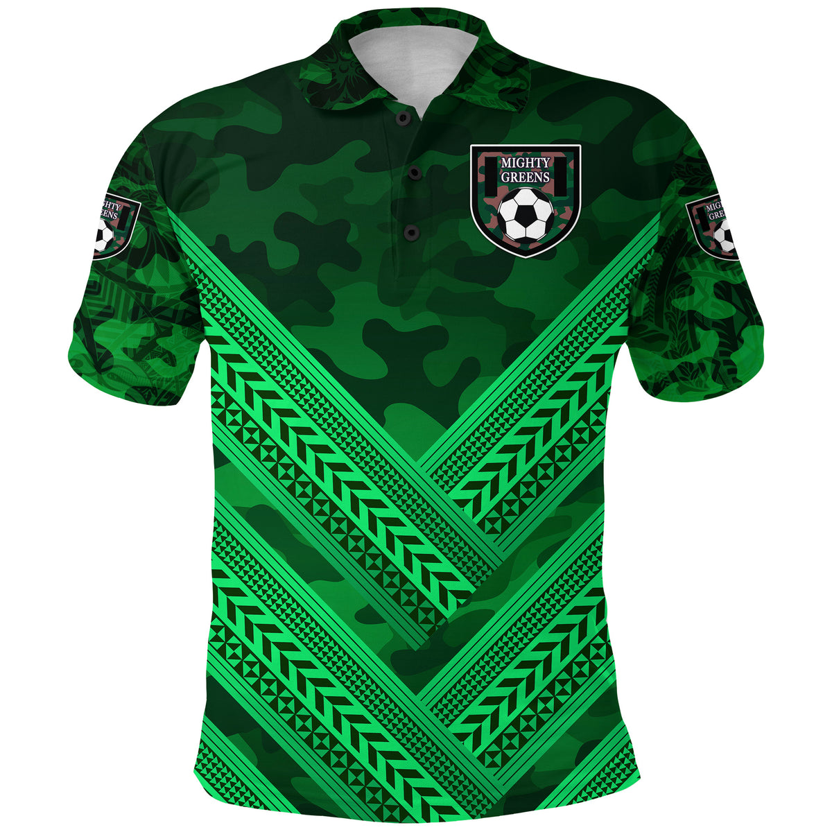 Mighty Greens Polo Shirt Military Football Team Creative Style LT8 - Polynesian Pride