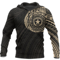 Northern Mariana Islands Micronesia Hoodie Northern Mariana Islands Micronesia Flag Polynesian Tattoo Style Black - Polynesian Pride