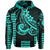 Custom Kakau Hawaiian Polynesian Hoodie Turquoise Green LT6 Green - Polynesian Pride