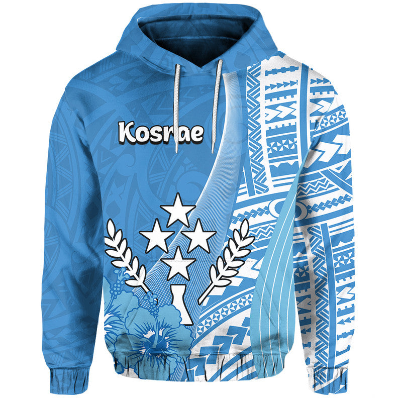 Custom Kosrae of Micronesia Hoodie Vibe Style LT6 Pullover Hoodie Blue - Polynesian Pride