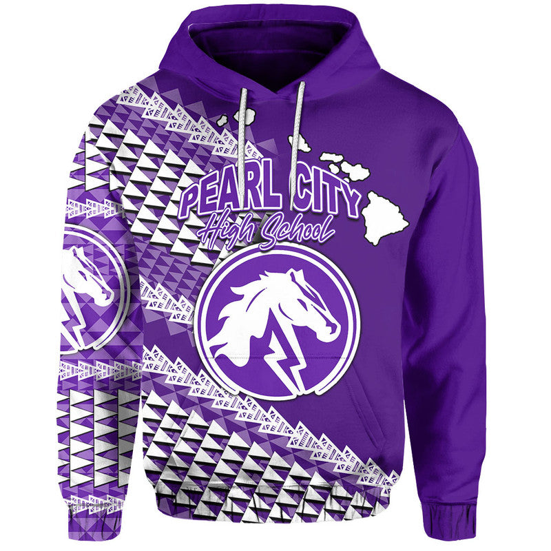 Custom Pearl City High School Hawaii Hoodie LT6 Purple - Polynesian Pride