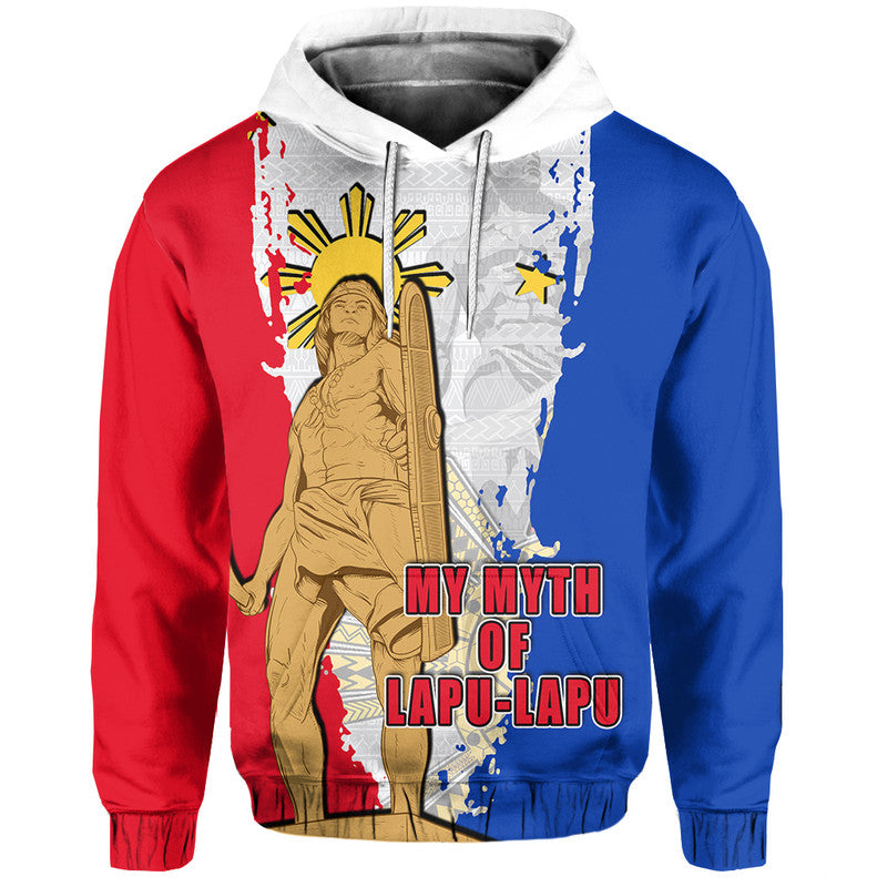 Custom Philippine King Lapu Lapu Hoodie LT6 Pullover Hoodie Blue - Polynesian Pride