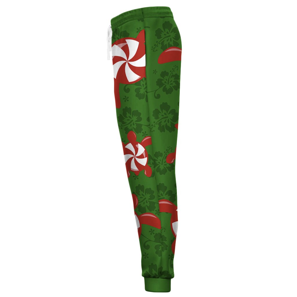 Hawaii Christmas Polynesian Joggers - Turtle Candy - AH - Polynesian Pride