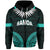 Custom Samoa Ula Nifo Tribal Hoodie Green Style LT6 - Polynesian Pride