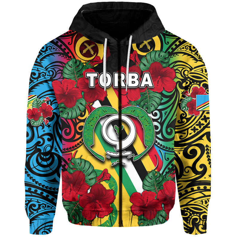 Vanuatu Torba and Hibiscus Hoodie LT6 - Polynesian Pride