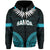 Custom Samoa Ula Nifo Tribal Hoodie Blue Style LT6 - Polynesian Pride