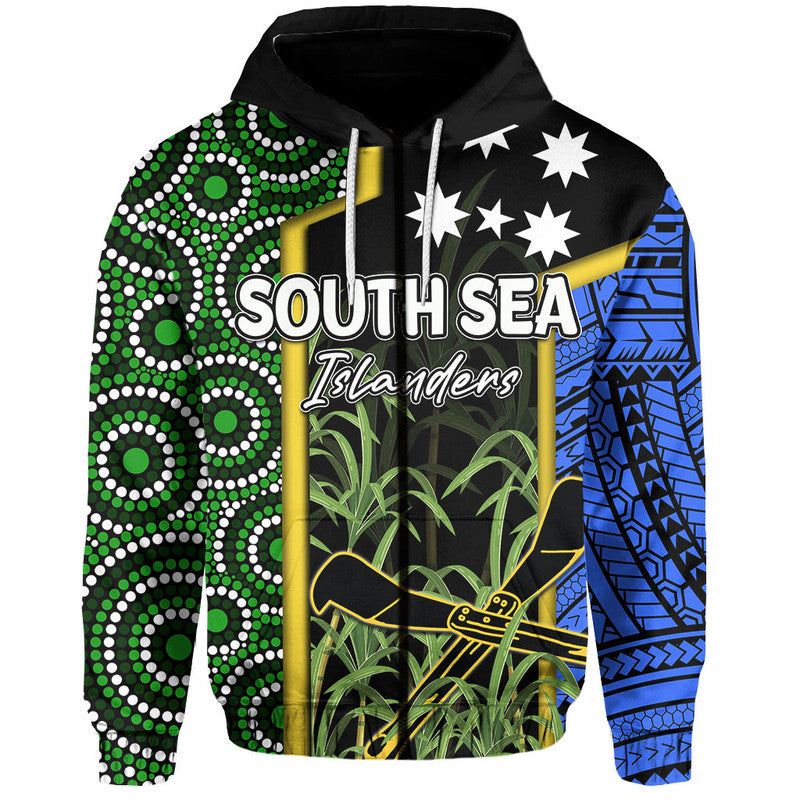 Custom South Sea Islanders Flag Style Hoodie Kanaka LT6 - Polynesian Pride