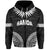 Custom Samoa Ula Nifo Tribal Hoodie White Style LT6 Zip Hoodie White - Polynesian Pride