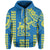 Custom Hawaii High School Henry J. Kaiser Hoodie Mix Kakau LT6 Zip Hoodie Blue - Polynesian Pride