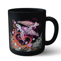 Hawaii Turtle Couple Valentine's Hibiscus Plumeria Mug - Valentine Style Mug 11oz Black - Polynesian Pride
