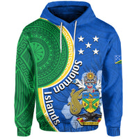 Custom Solomon Islands Polynesian Tattoo Hoodie LT6 Blue - Polynesian Pride