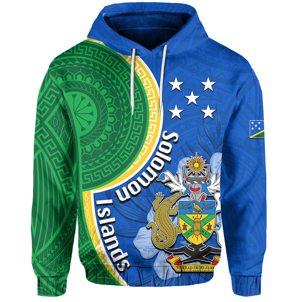 Solomon Islands Independence Day 44th Anniversary Hoodie No.1 LT6 Blue - Polynesian Pride