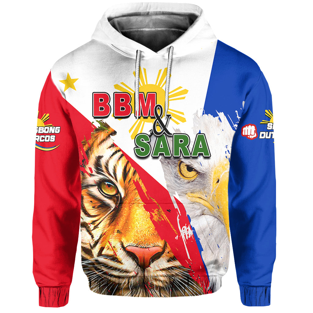 Custom Philippines Hoodie BBM and SARA Tiger Eagles LT6 Hoodie Blue - Polynesian Pride