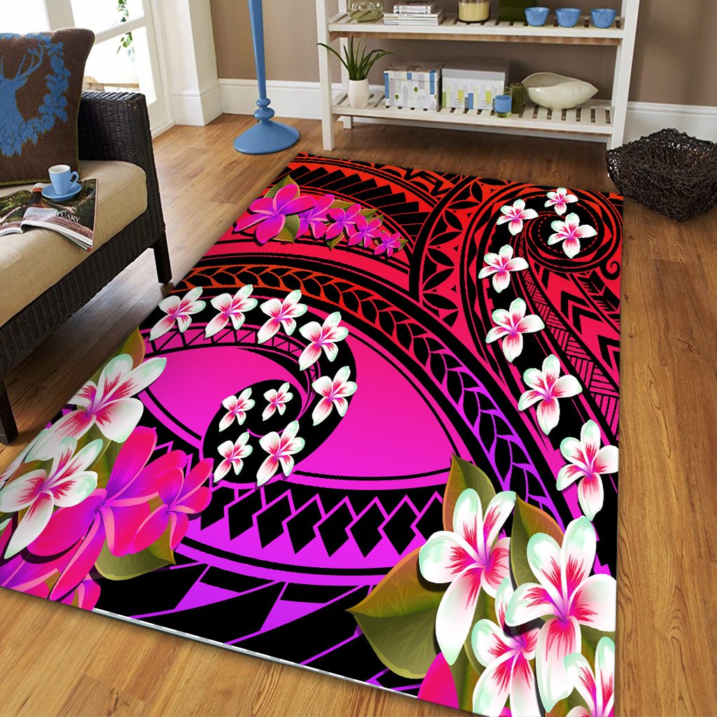 Hawaii Plumeria Polynesian Area Rug - Hope - Purple - AH - Polynesian Pride