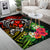 Hawaii Dophin Couple Love Polynesian Flower Area Rug - AH - Polynesian Pride