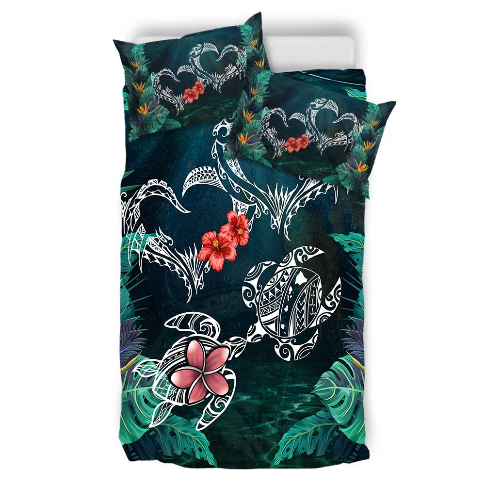 Hawaii Turtle Tropical Bedding Set - Heart Polynesian - AH - Polynesian Pride
