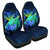 Hawaii Turtle Hibiscus Polynesian Car Seat Cover - Jade Stone - AH Universal Fit Blue - Polynesian Pride