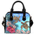 Hawaii Turtle Hibiscus Sea Shoulder Handbag - Ocean Of Love - AH One Size Blue - Polynesian Pride