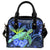 Hawaii Turtle Hibiscus Polynesian Shoulder Handbag - Jade Stone - AH One Size Blue - Polynesian Pride