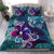 Hawaii Dophin Flowers And Palms Retro Bedding Set - AH Green - Polynesian Pride