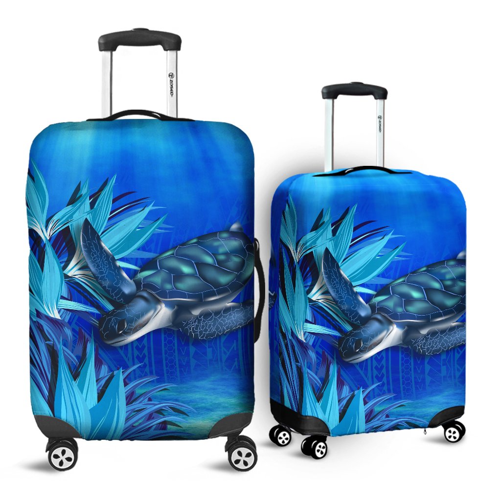 Hawaii Blue Turtle Paradise Luggage Covers - Breath Ocean - AH Blue - Polynesian Pride