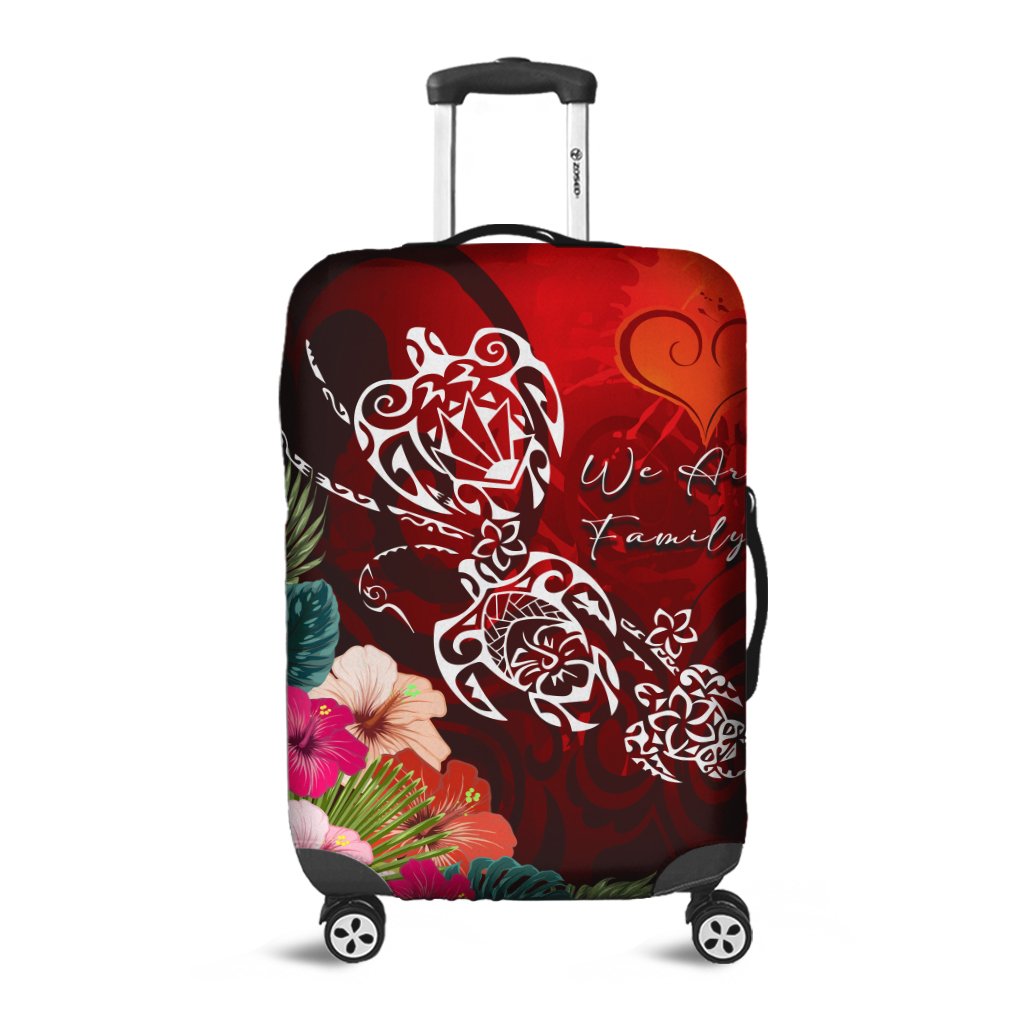 Hawaii Turtle Family Luggage Covers - We Are Family - AH Red - Polynesian Pride