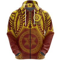 Custom Tonga High School Zip Hoodie Simple Polynesian, Custom Text and Number - Polynesian Pride