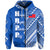 HRPP Samoa Zip Hoodie Half Style LT6 Unisex Blue - Polynesian Pride