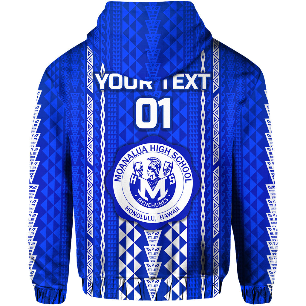 Custom Hawaii Moanalua High School Zip Hoodie Simple Style LT8 - Polynesian Pride