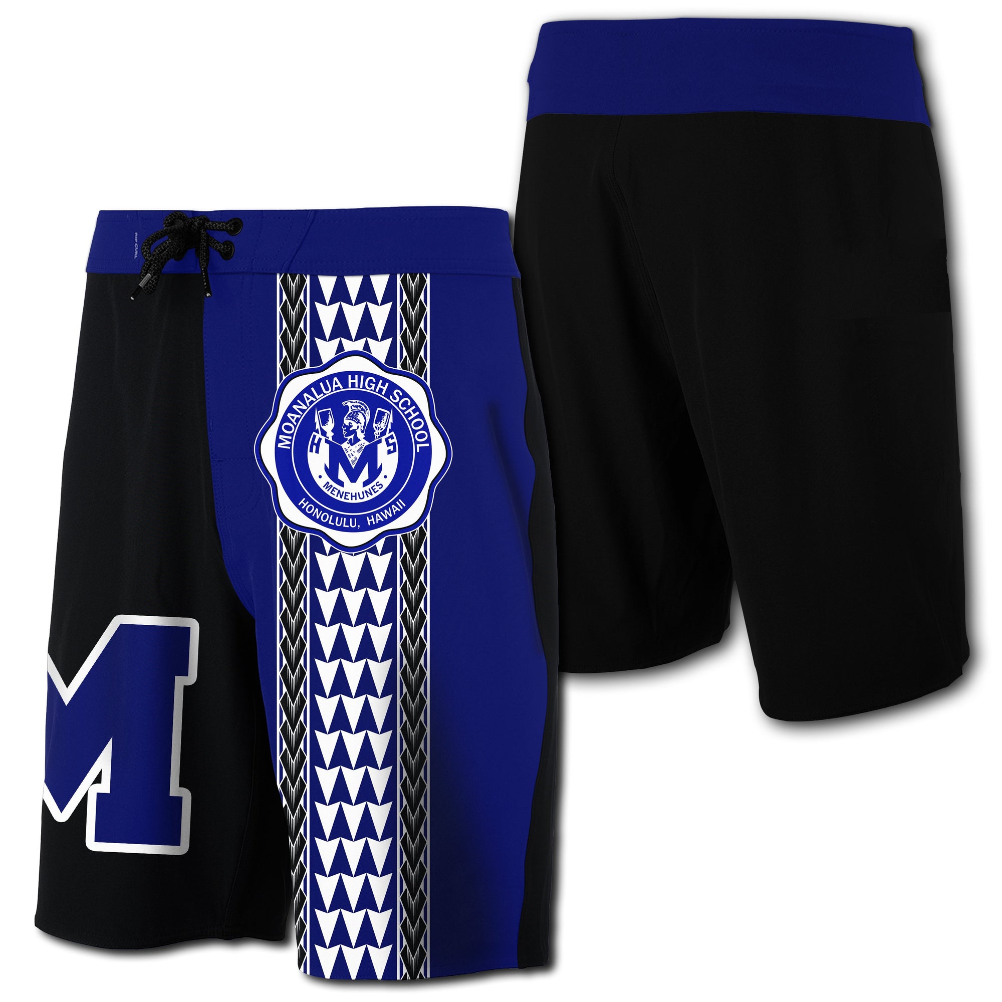 Hawaii - Moanalua High Board Short - AH Men Blue - Polynesian Pride