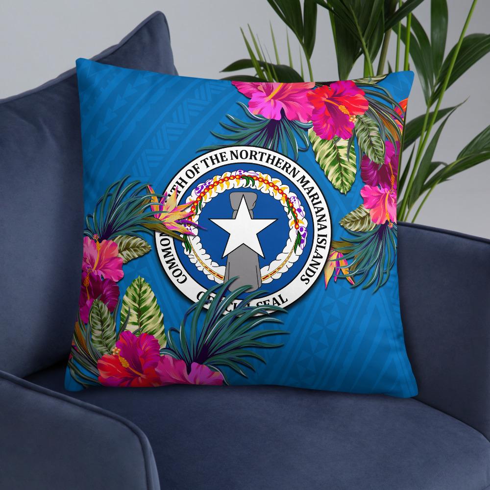 Northern Mariana Islands Polynesian Pillow - Hibiscus Surround - Polynesian Pride