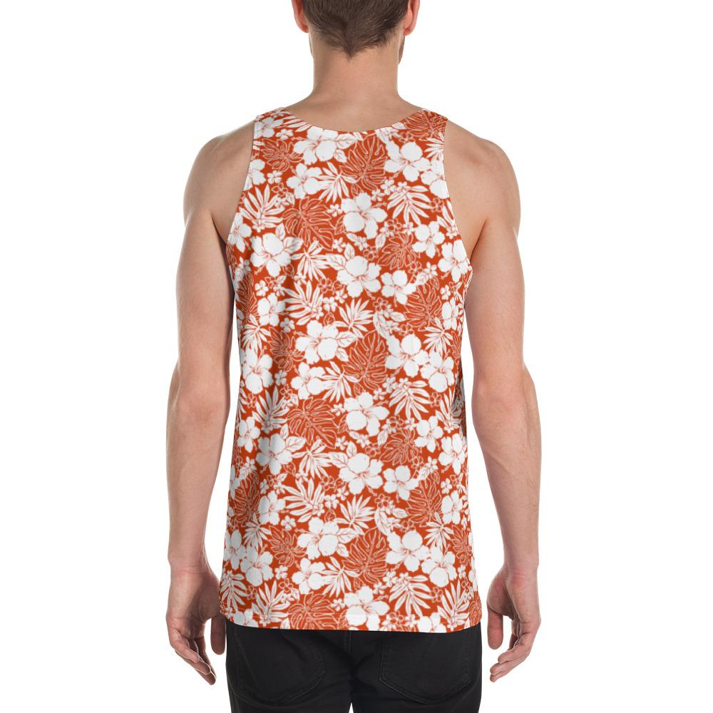 Hibiscus Flower Pattern Hawaii Men's Tank Top AH - Polynesian Pride