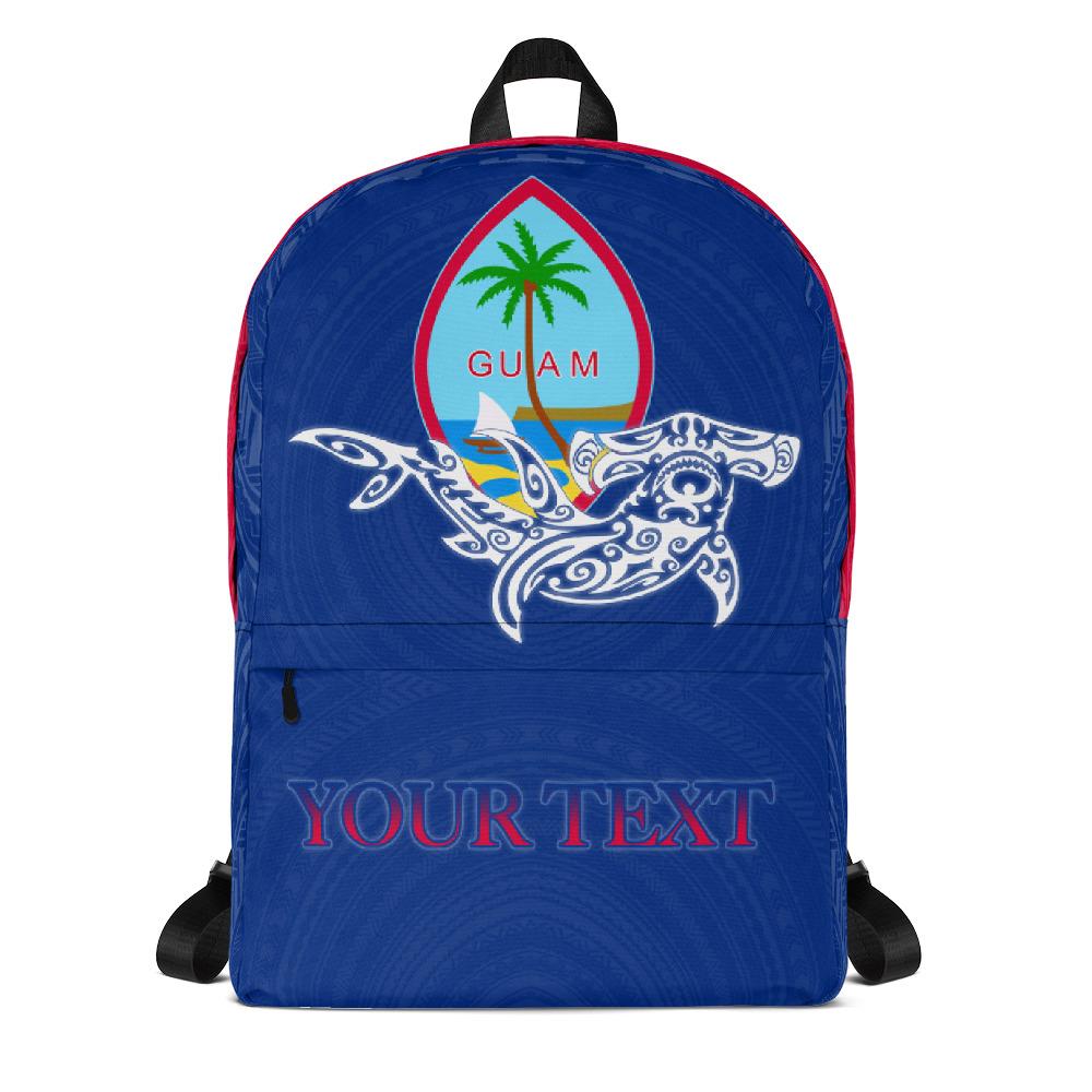 Guam Backpack - Custom Shark With Coat Of Arms Art - Polynesian Pride