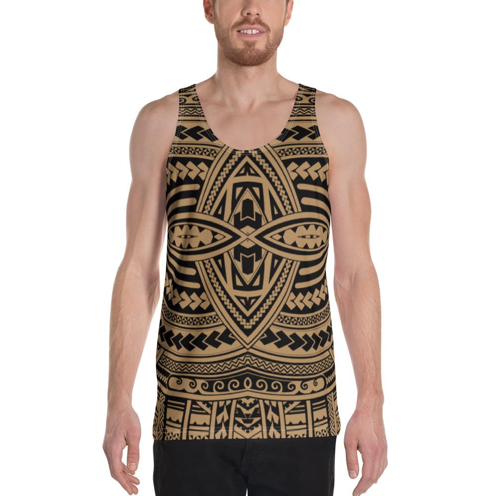 Polynesian Seamless Gold - Hawaii Men's Tank Top Gold - Polynesian Pride