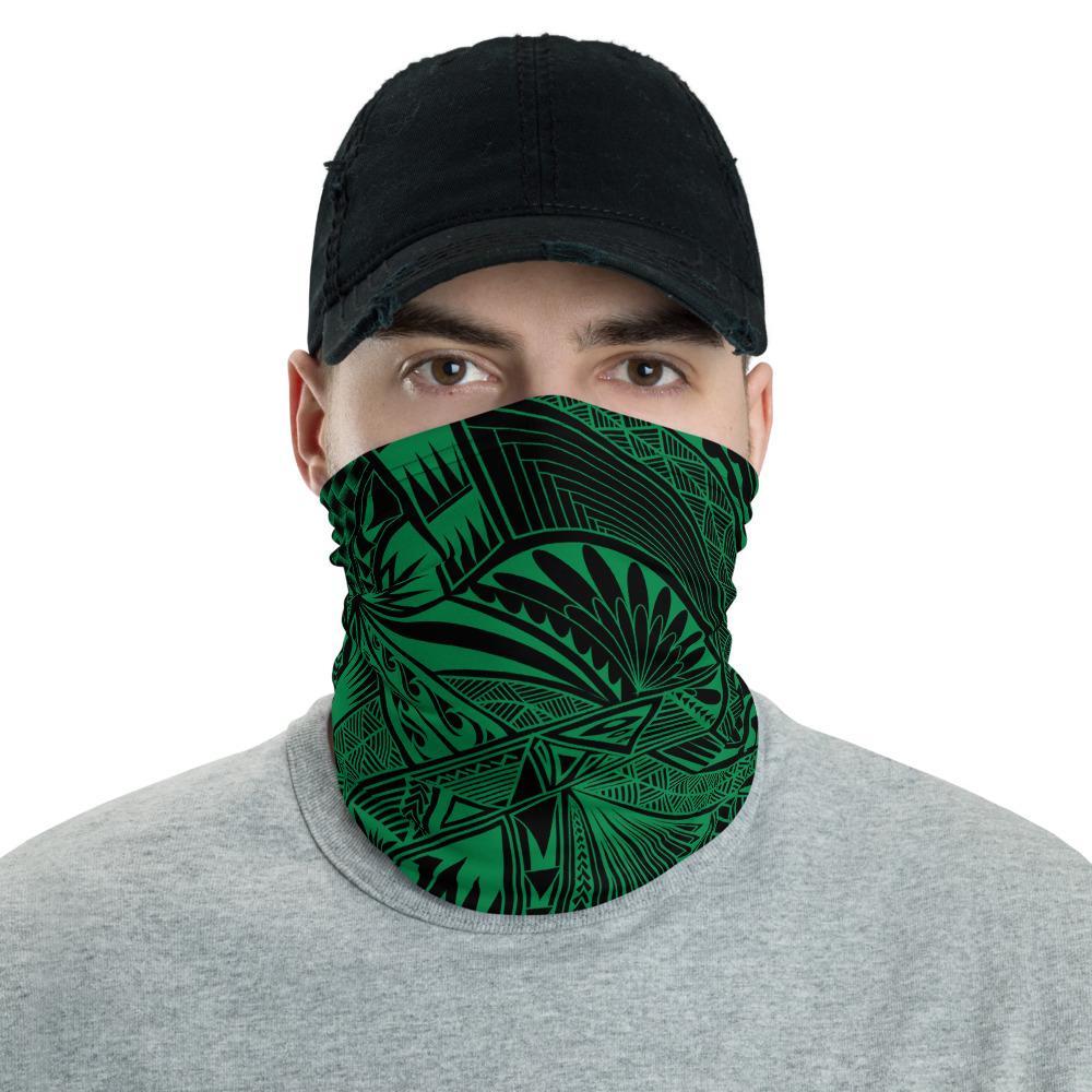 Hawaiian Bandana Polynesian Spearhead Pattern Neck Gaiter - AH - Green One Size Green - Polynesian Pride