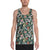 Tropical Plumeria Pattern With Palm Leaves Hawaii Men's Tank Top AH White - Polynesian Pride