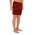 Polynesian Symmetry Red Men's Athletic Long Shorts - Polynesian Pride