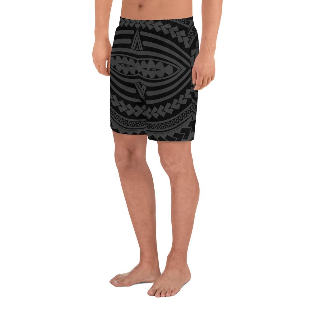 Polynesian Seamless Gray Men's Athletic Long Shorts - Polynesian Pride