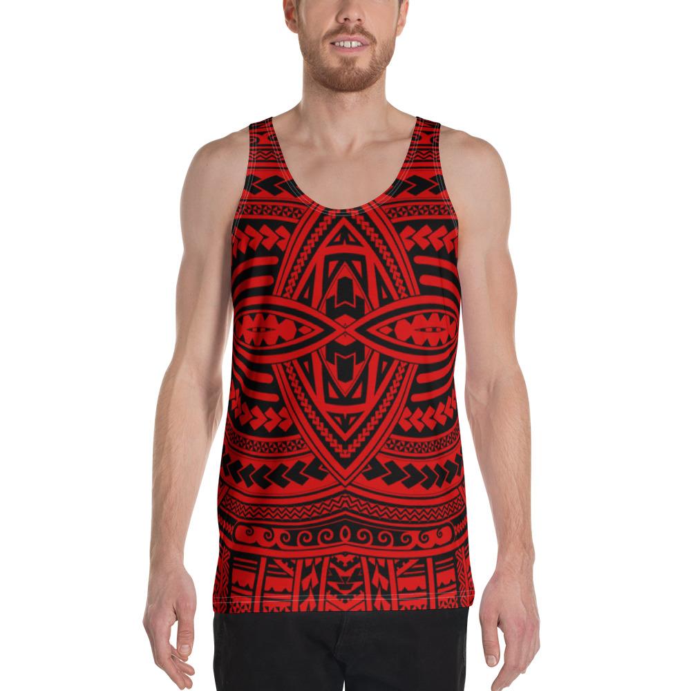 Polynesian Seamless Red - Hawaii Men's Tank Top Red - Polynesian Pride