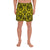 Polynesian Kakau Turtle Yellow Men's Athletic Long Shorts Art - Polynesian Pride