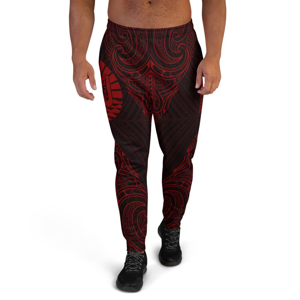 French Polynesia Sweatpant - Polynesian Patterns Red Color Unisex Red - Black - Polynesian Pride