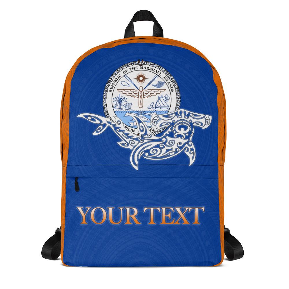 Marshall Islands Backpack - Custom Shark With Coat Of Arms Art - Polynesian Pride